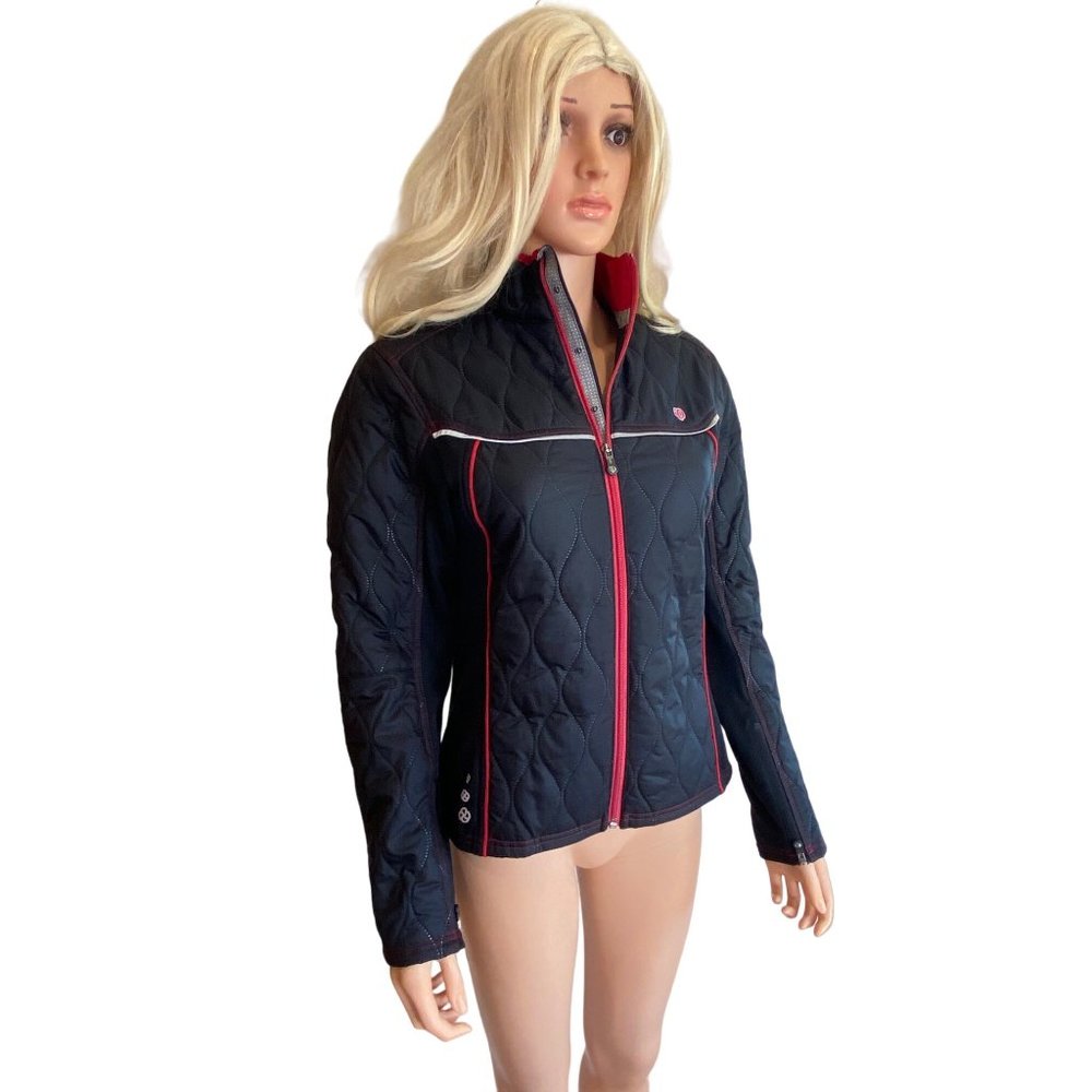 Pearl Izumi Quilted Thermal Insulated Tour Jacket M Cycling Black Full Zip - Picture 3 of 14